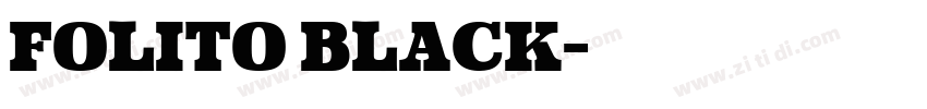 Folito Black字体转换